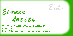 elemer lotits business card